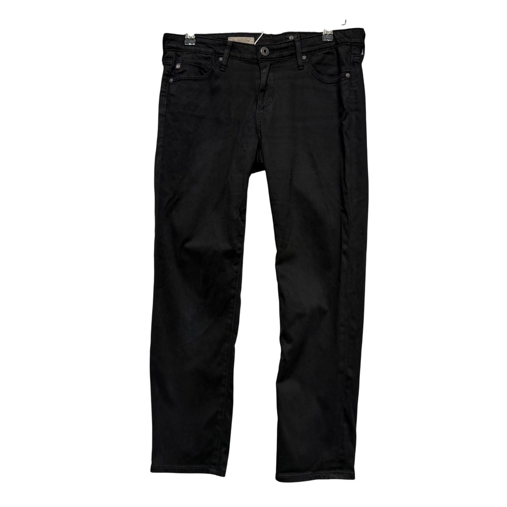 AG Adriano Goldschmied The Stilt Crop Jeans Womens 28 Black Cigarette Minimalist